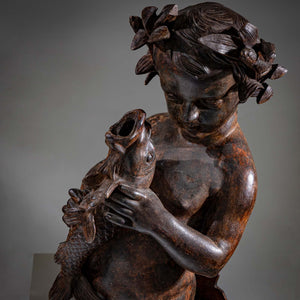 Sculpture of a Putti as Aquarius, early 20th Century