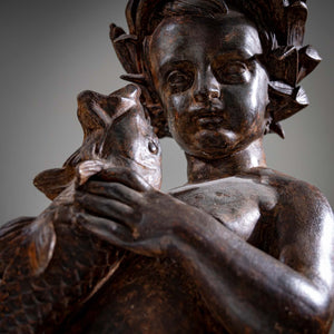 Sculpture of a Putti as Aquarius, early 20th Century