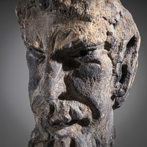 Sandstone Head of a Satyr, 18th Century