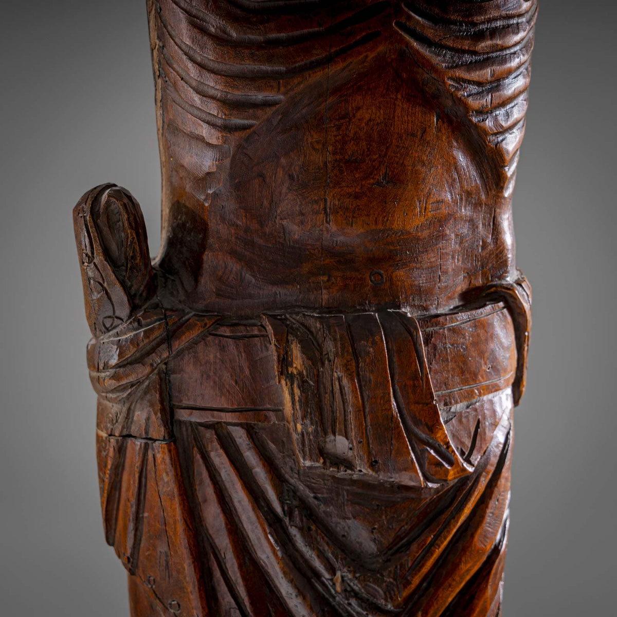 Sculpture of Christ in the Romanesque style, 19th/20th Century