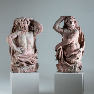 Pair of Sandstone Atlases, Cornelius Andreas Donett (attributed to, 1682-1748), Frankfurt, around 1720-1748