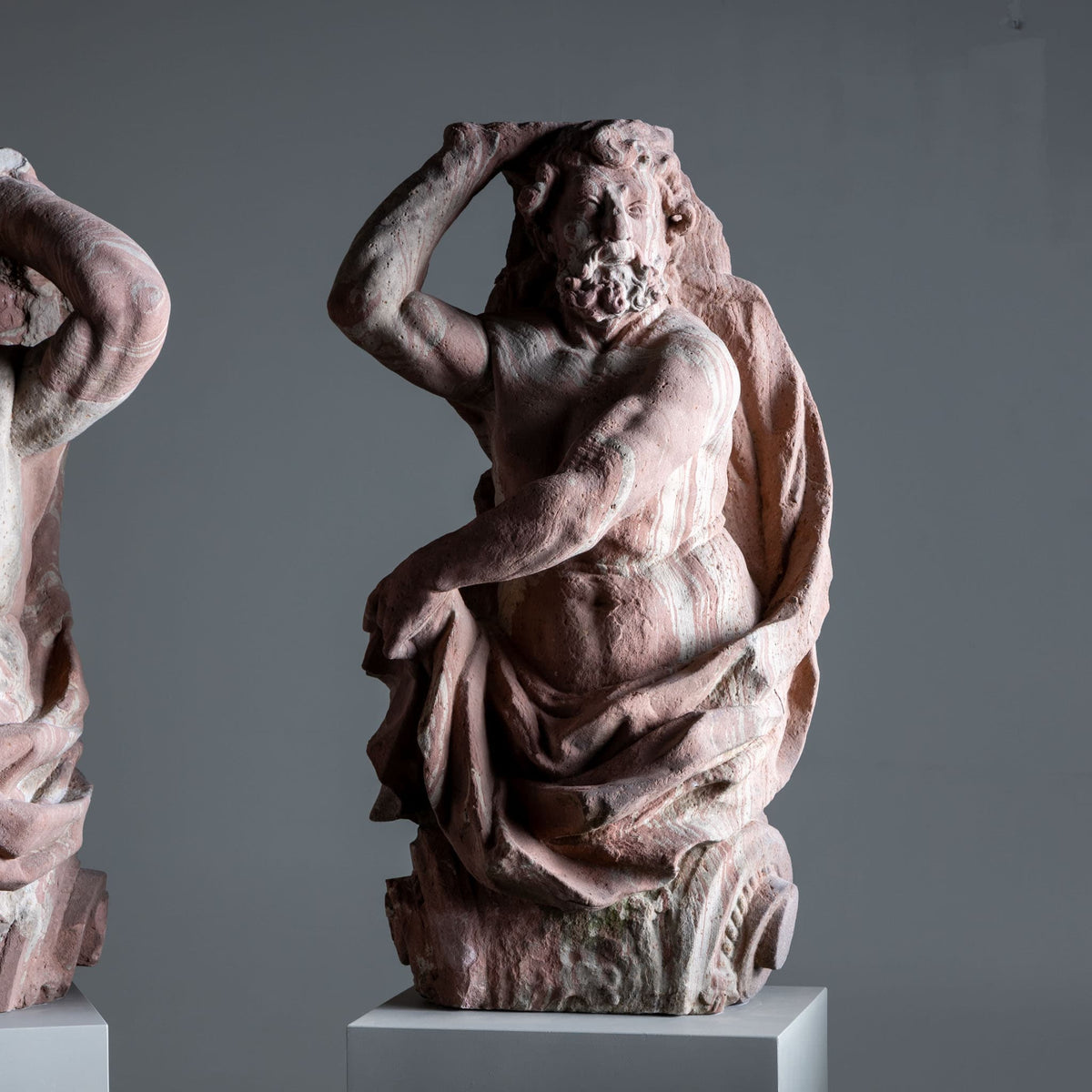 Pair of Sandstone Atlases, Cornelius Andreas Donett (attributed to, 1682-1748), Frankfurt, around 1720-1748
