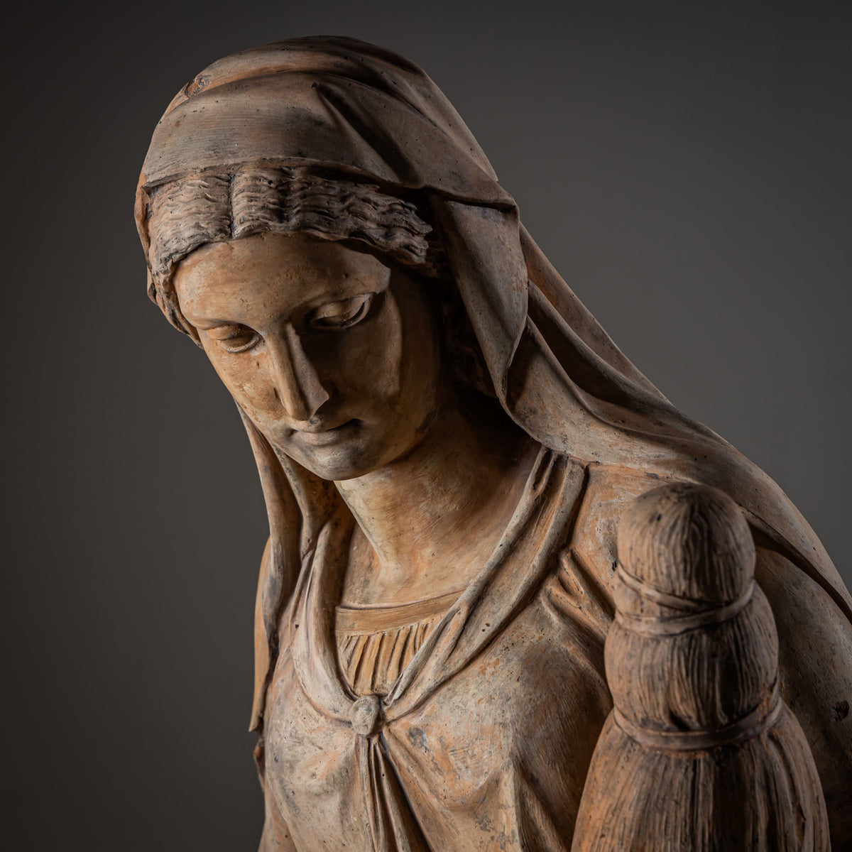 Sommer, Herbst und Winter – Terrakotta-Skulpturen, signiert und datiert Franz Melnitzky, 1855