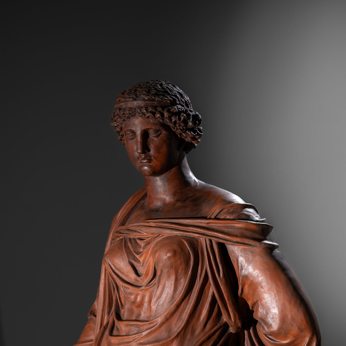 Life-Size Terracotta Statue of the Goddess Ceres, Vienna, Late 19th Century
