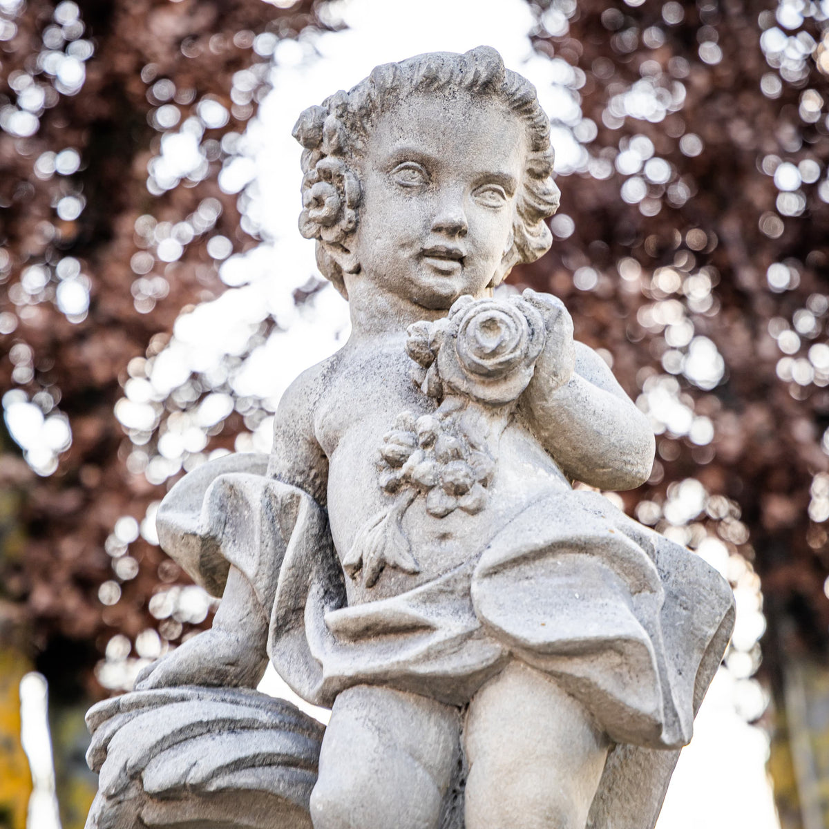 Sandstone Putti Representing the four seasons, Southern Germany, 18th Century