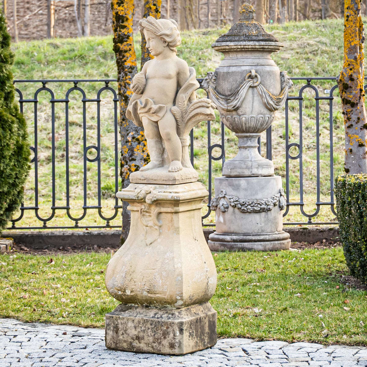 Sandstone Putti Representing the four seasons, Southern Germany, 18th Century