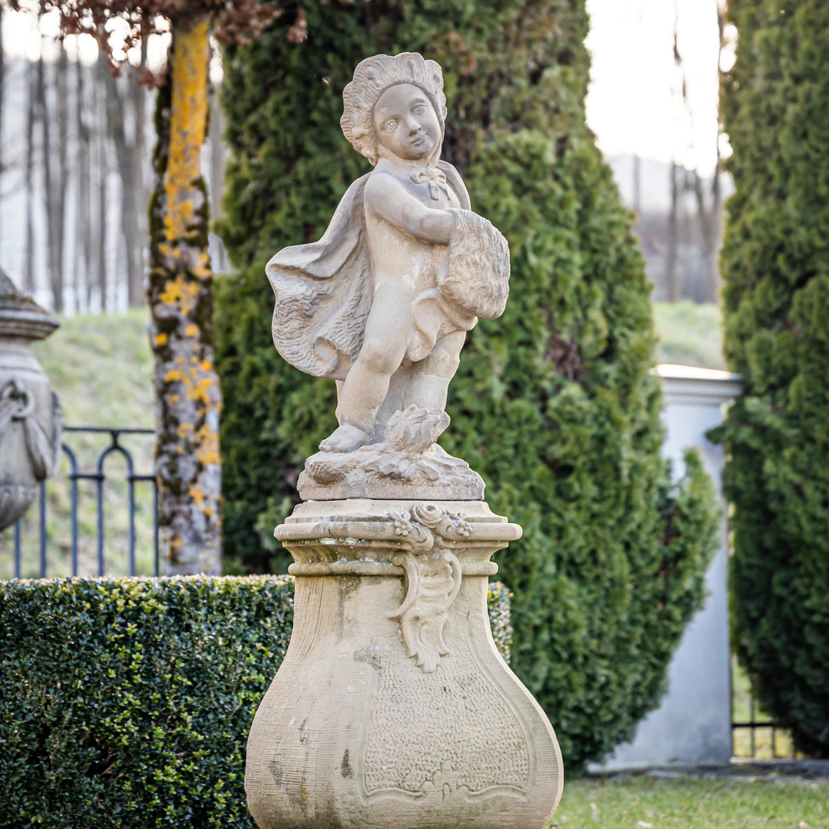 Sandstone Putti Representing the four seasons, Southern Germany, 18th Century