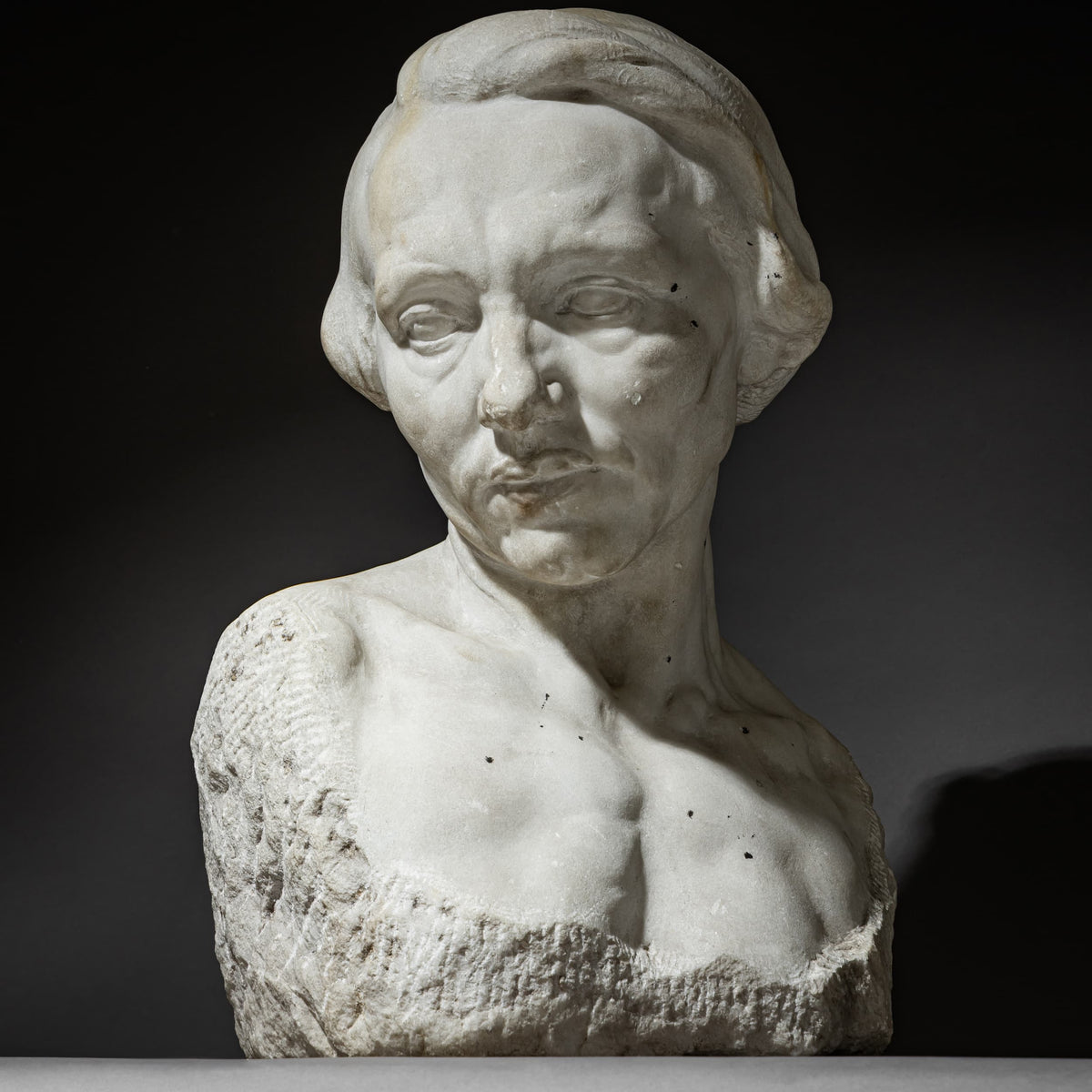 Marmorskulptur einer Frau, um 1900