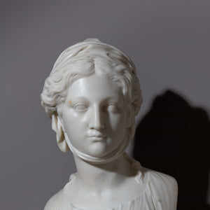 Büste von La Zingara aus Marmor, Italien um 1800