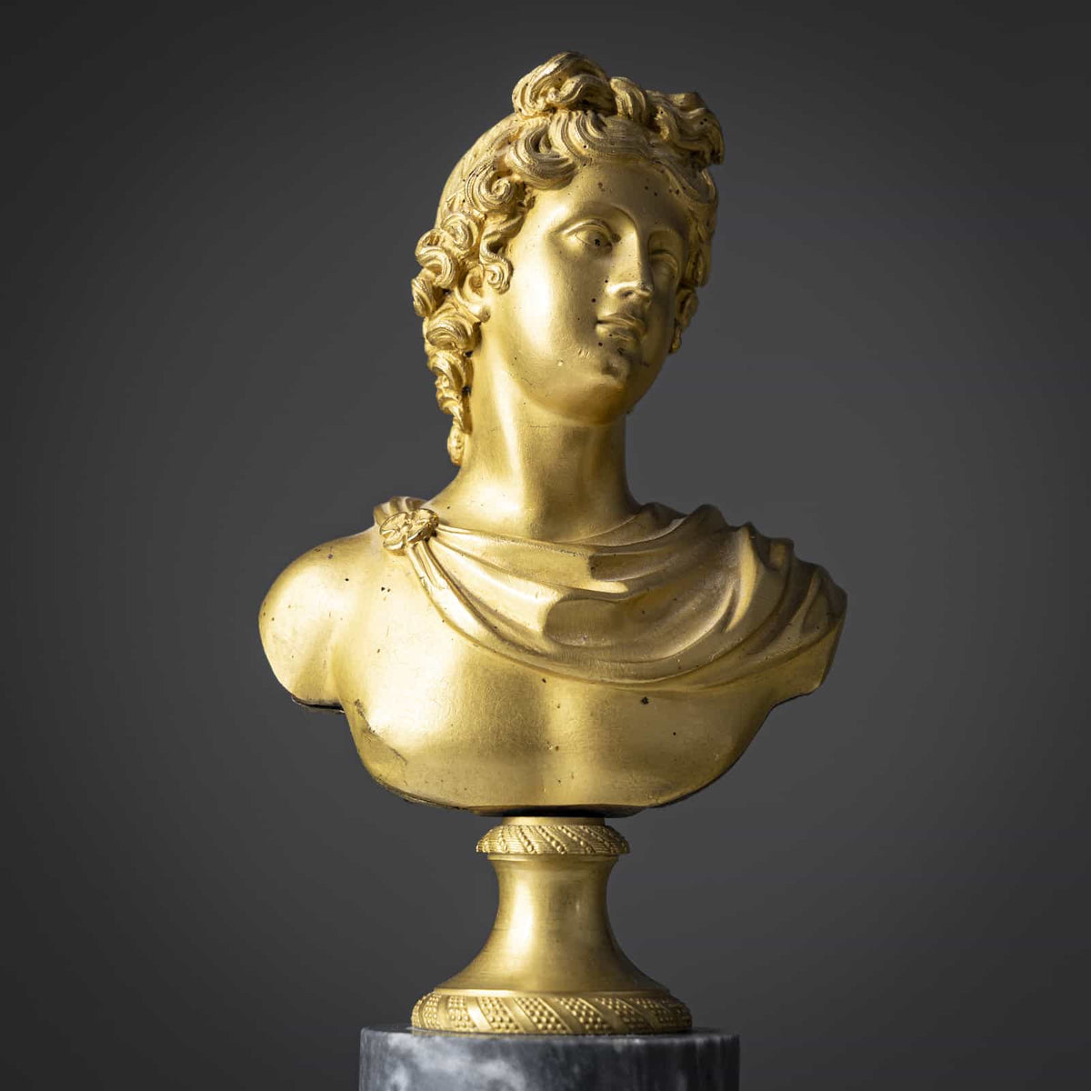 Grand Tour Bust of Apollo Belvedere, Italy 19th Century