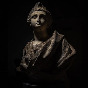 Baroque Marble Bust of a Woman, Italy 18th Century