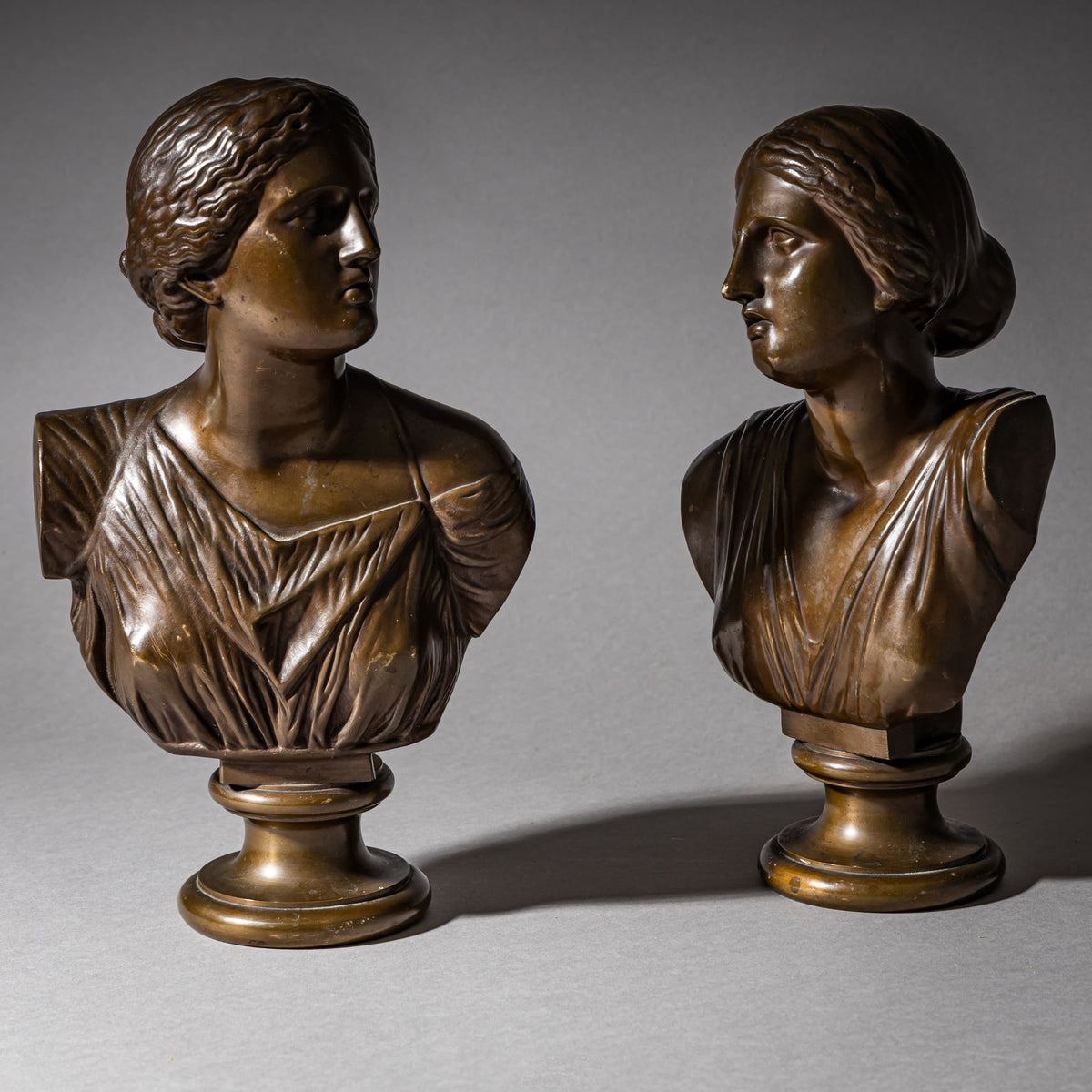 Pair of Busts of Niobe and a Niobid by Ferdinand Barbedienne (1810–1892), France, Late 19th Century