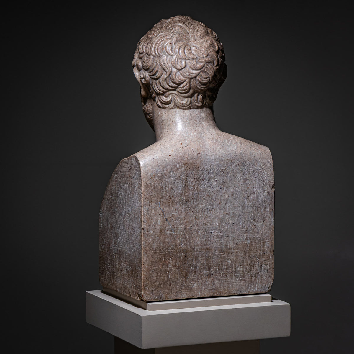 Kopf einer Herme des Demosthenes (384–322 v. Chr.) aus Marmor, 19. Jahrhundert