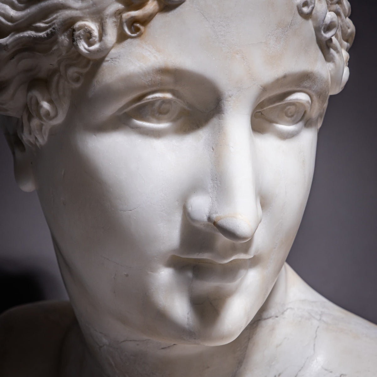 Marmorbüste von Pauline Bonaparte als Venus Victrix, nach Antonio Canova, wohl Italien, 19. Jahrhundert