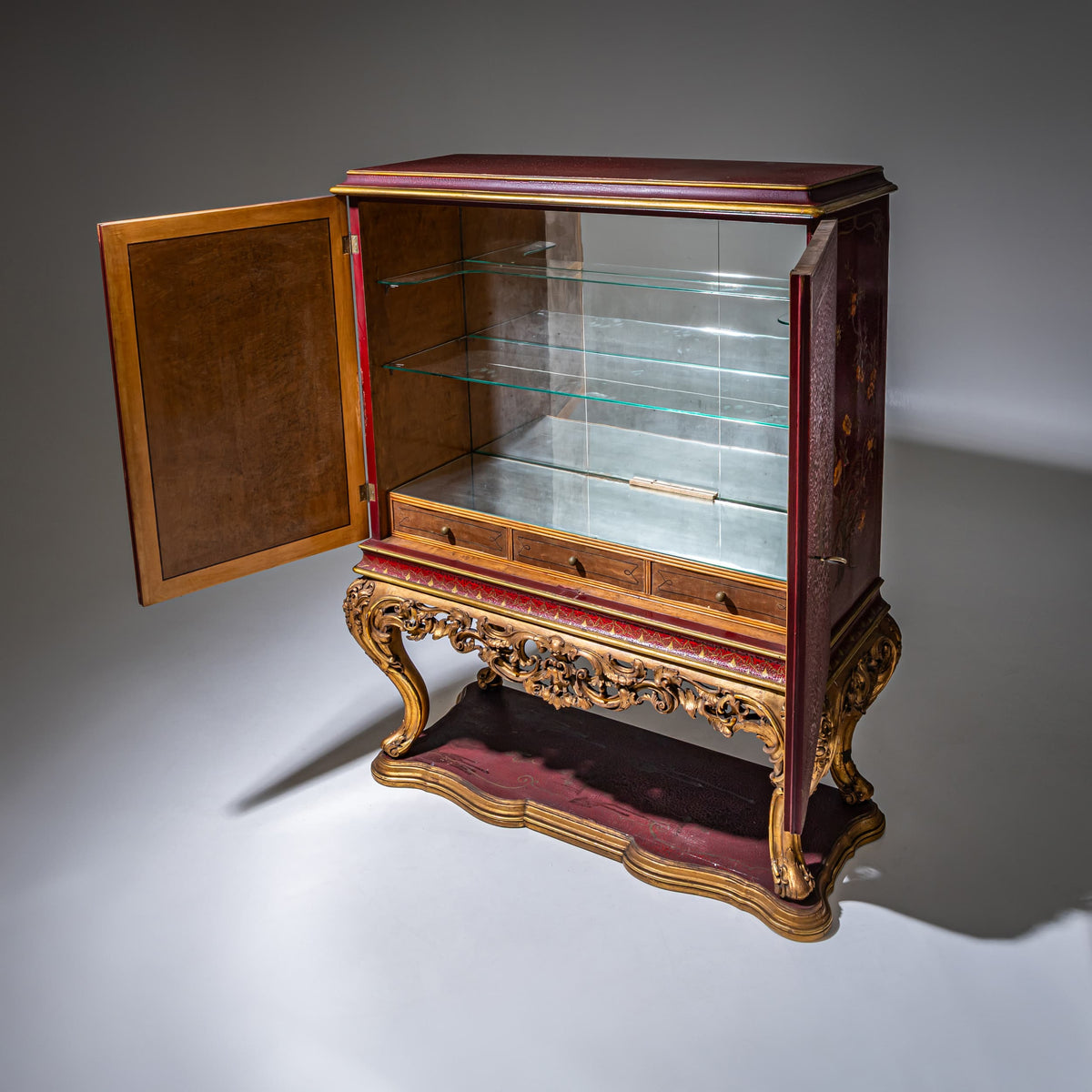 Chinoiserie-Schrank im Barock-Stil, Italien, 20. Jahrhundert