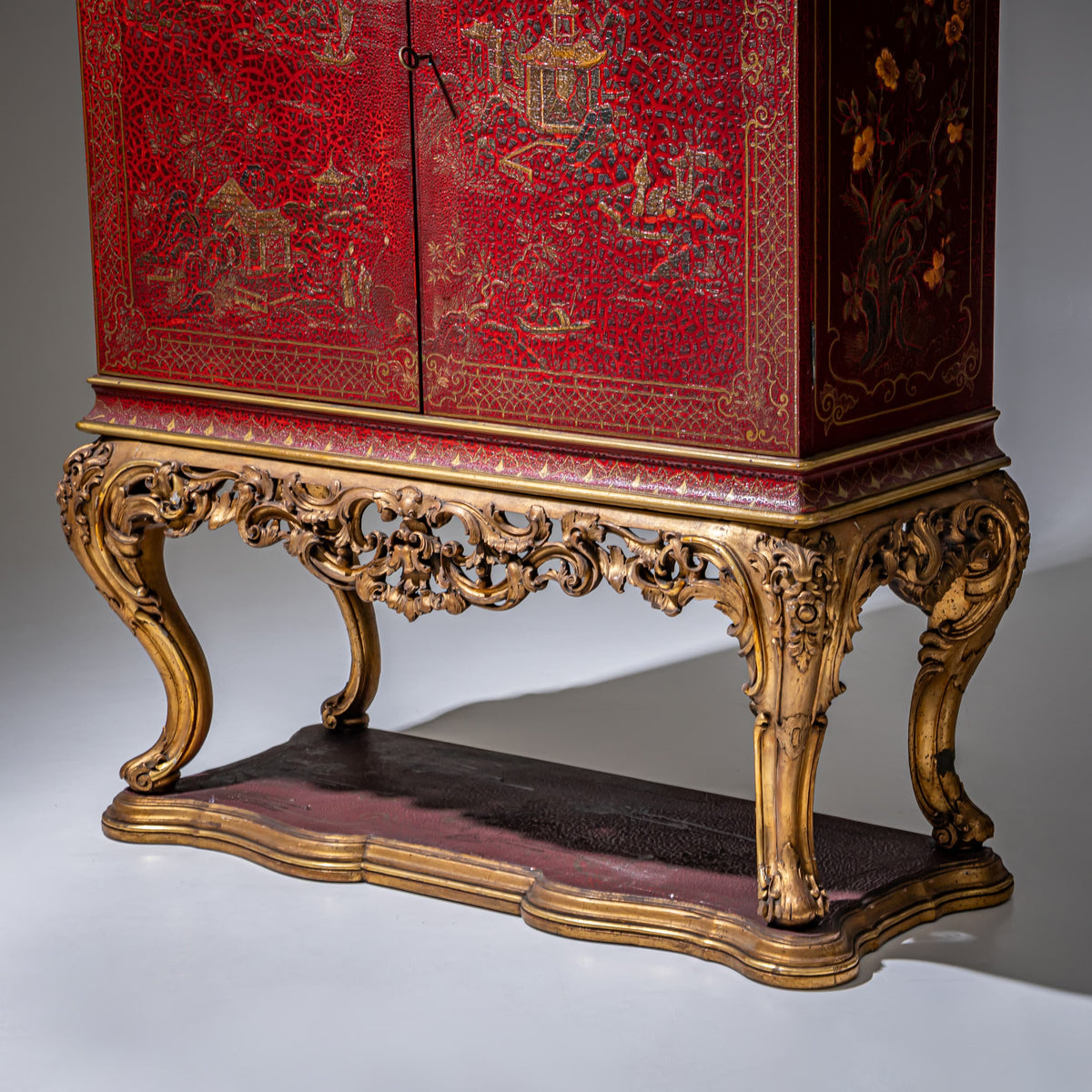 Chinoiserie-Schrank im Barock-Stil, Italien, 20. Jahrhundert