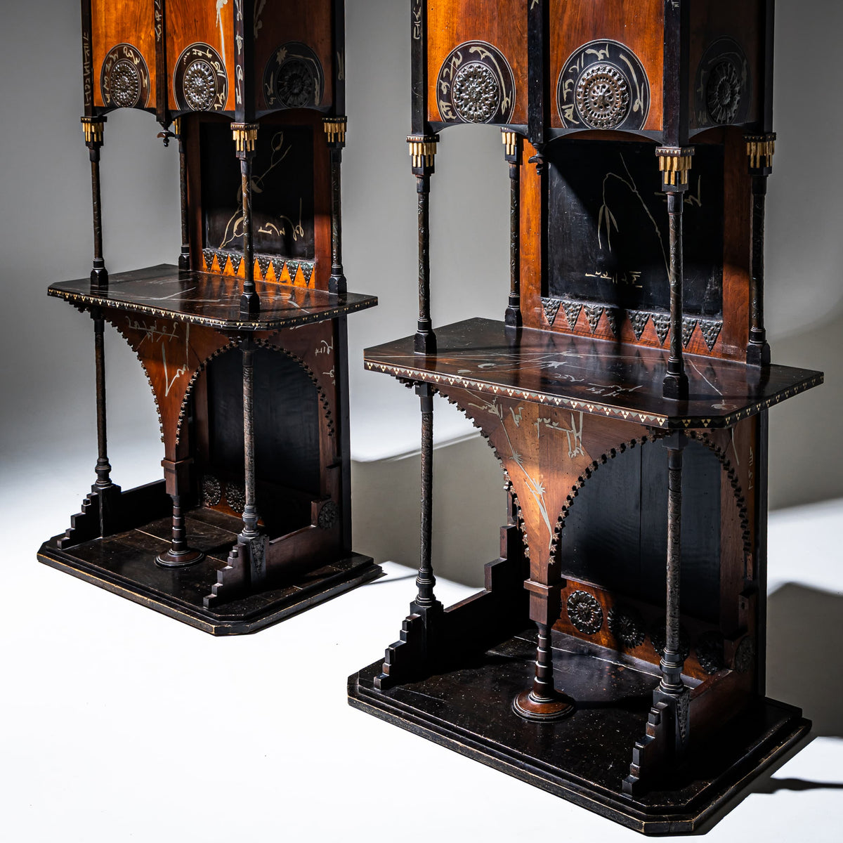 Carlo Bugatti (Italian, 1856–1940), Two Cabinets, circa 1890