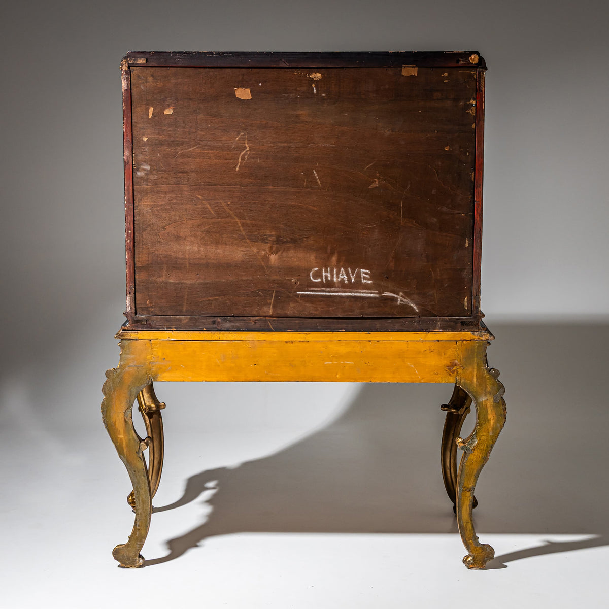 Schwarzer Chinoiserie-Barschrank im Barock-Stil, Italien, Mitte 20. Jahrhundert