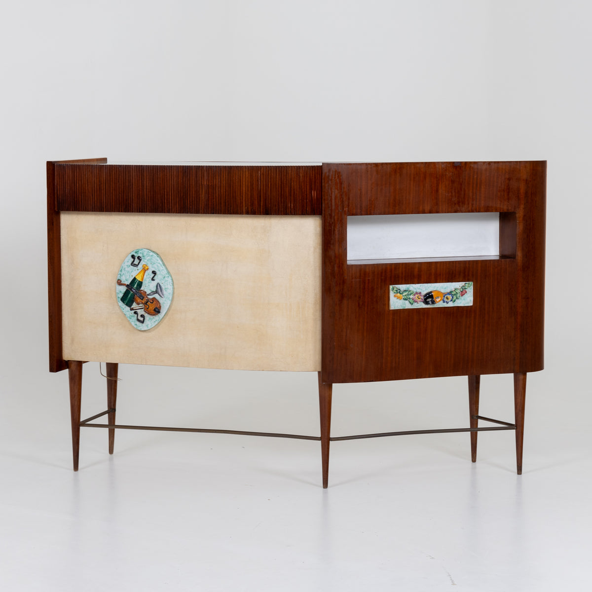 Italian bar with two bar stools, Italy 1950s / 60s