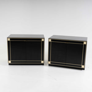 Black lacquered sideboards by Pierre Cardin, France 1980s