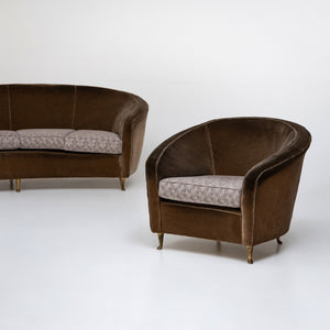 Italian Seating Ensemble in the Style of Ico Parisi, 1950s