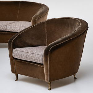 Italian Seating Ensemble in the Style of Ico Parisi, 1950s