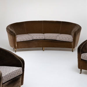 Italian Seating Ensemble in the Style of Ico Parisi, 1950s