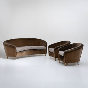 Italian Seating Ensemble in the Style of Ico Parisi, 1950s