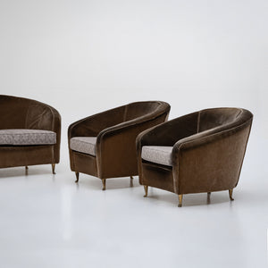 Italian Seating Ensemble in the Style of Ico Parisi, 1950s