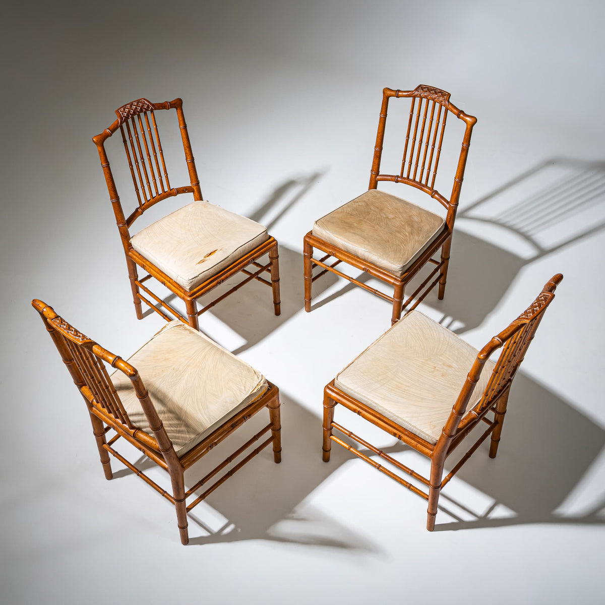 Faux Bamboo Dining Group, possibly France, Mid-20th Century