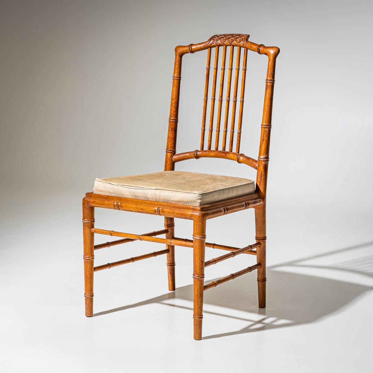 Faux Bamboo Dining Group, possibly France, Mid-20th Century