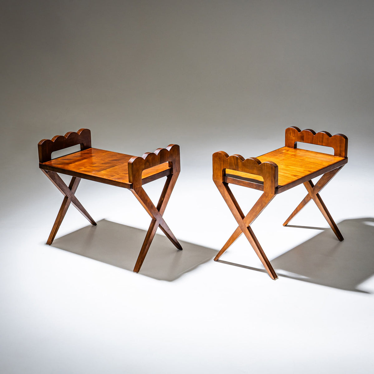 Set of Four Tabourets, Italian School, Mid-20th Century
