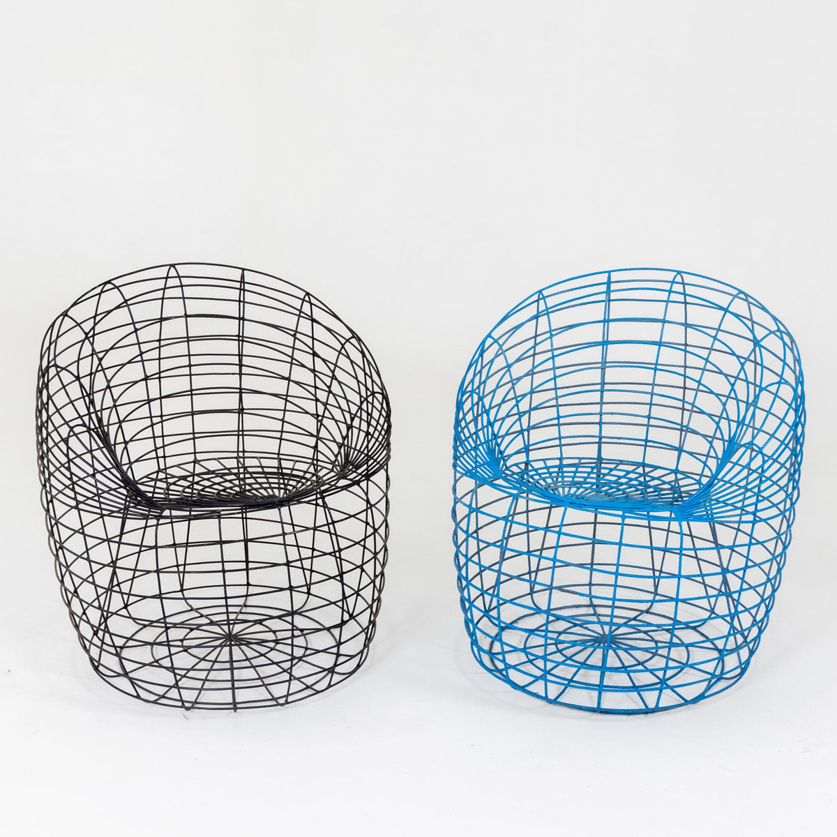 Two Chairs in blue and black by Anacleto Spazzapan, Italy 21st century