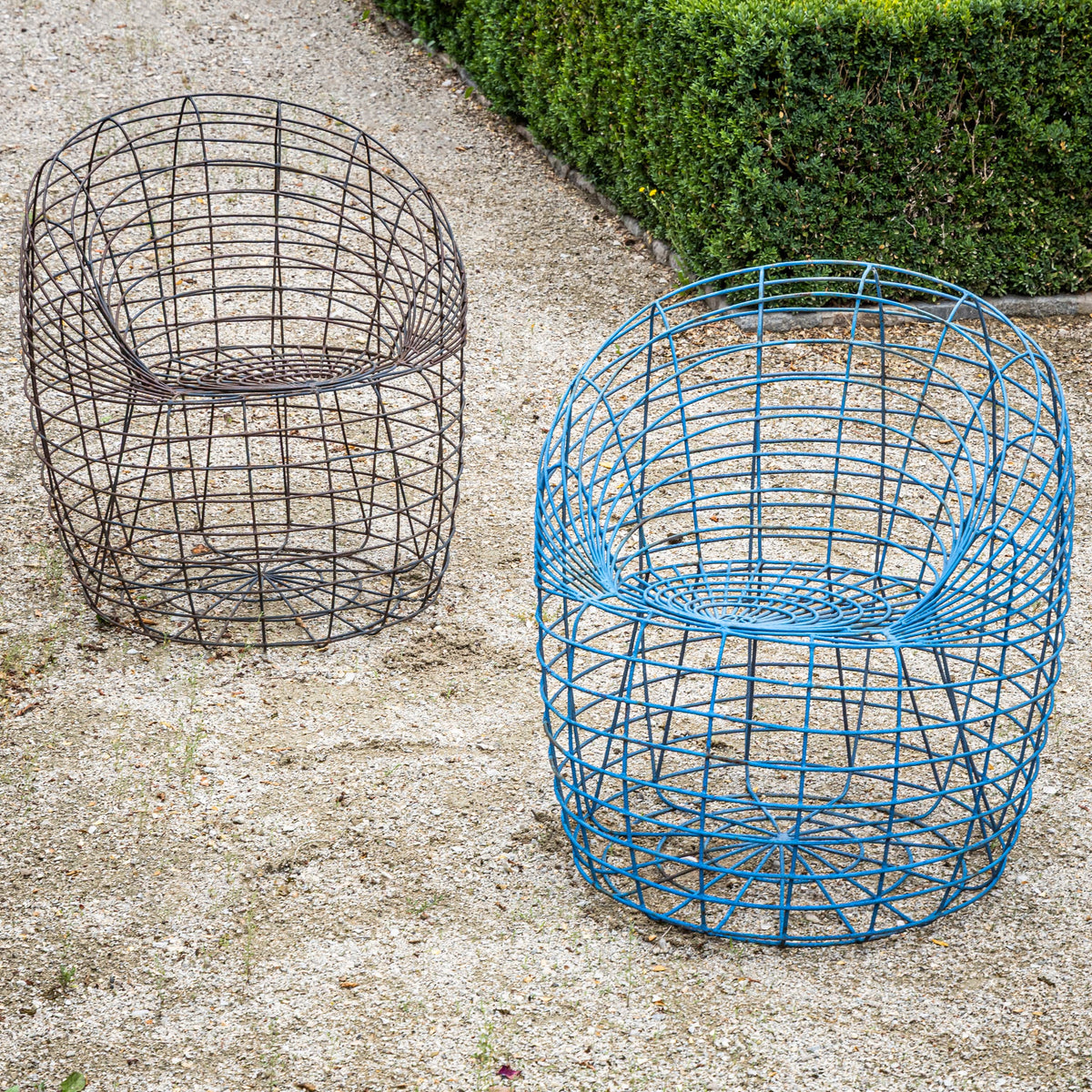 Two Chairs in blue and black by Anacleto Spazzapan, Italy 21st century