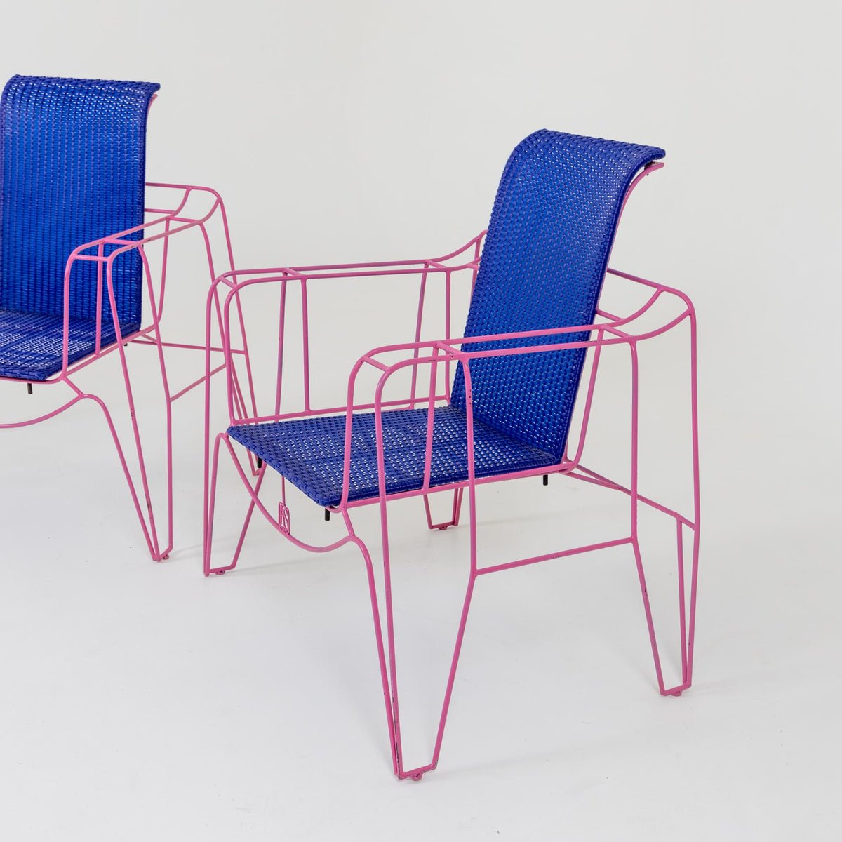 Paar Armstühle in Pink von Anacleto Spazzapan, Italien 21. Jahrhundert