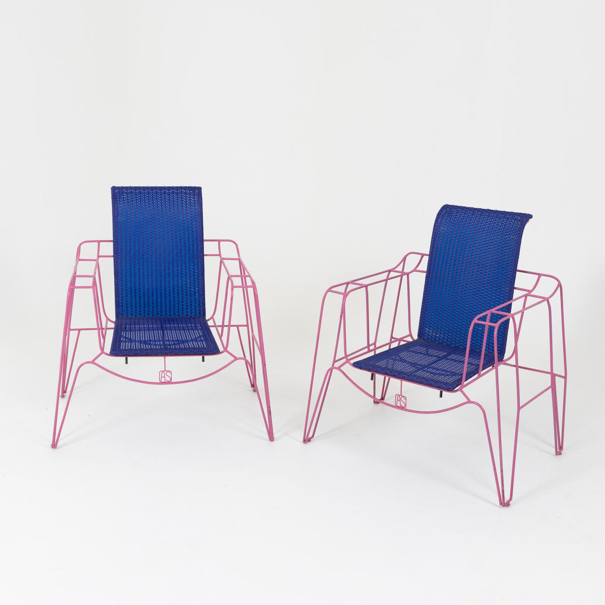 Pair of Armchairs in pink by Anacleto Spazzapan, Italy 21st Century