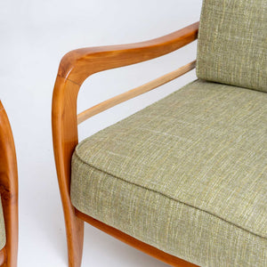 Pair of Lounge Chairs attr. to Paolo Buffa, Italy 1950s