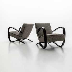 Pair of H-269 Lounge Chairs by Jindřich Halabala, Czech Republic, 1930s