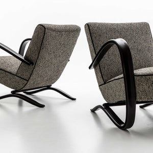 Pair of H-269 Lounge Chairs by Jindřich Halabala, Czech Republic, 1930s