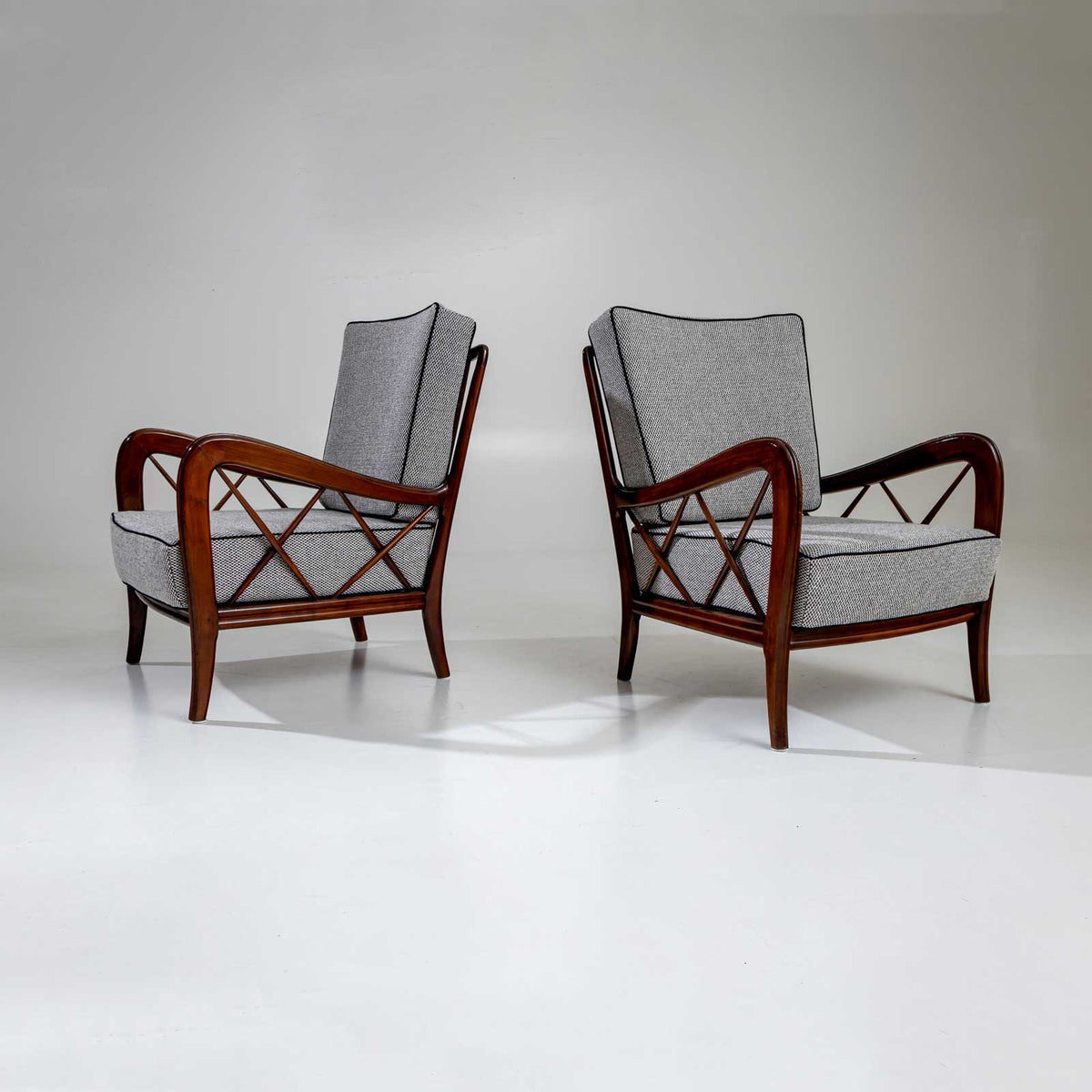 Pair of Lounge Chairs attr. to Paolo Buffa, Italy 1950s