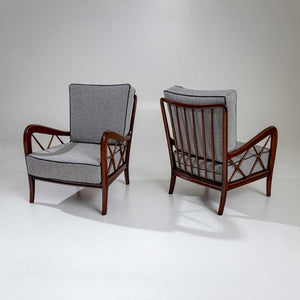 Pair of Lounge Chairs attr. to Paolo Buffa, Italy 1950s