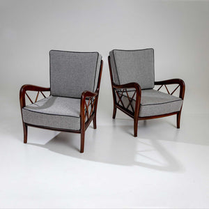 Pair of Lounge Chairs attr. to Paolo Buffa, Italy 1950s