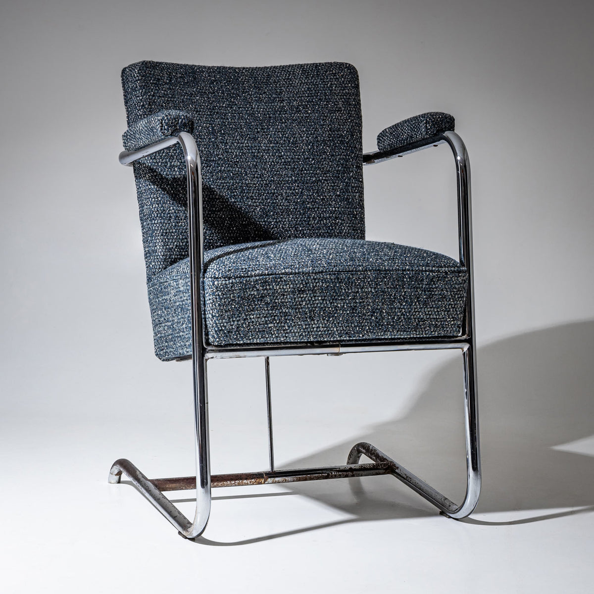 Mid-Century Freischwinger Armstuhl, Italien, 1950er Jahre