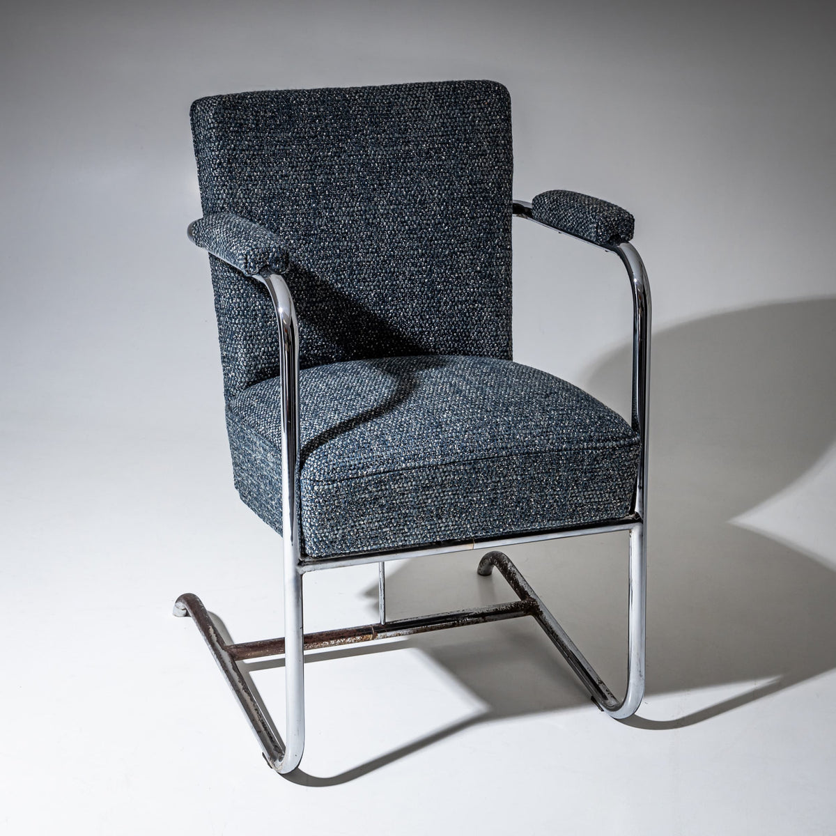 Mid-Century Freischwinger Armstuhl, Italien, 1950er Jahre