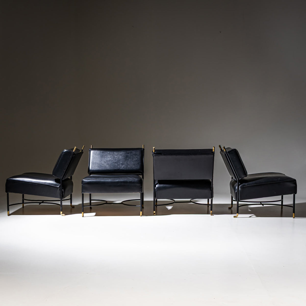 Vier Lounge-Sessel, Luigi Caccia Dominioni zugeschrieben, Italien, 1960er Jahre