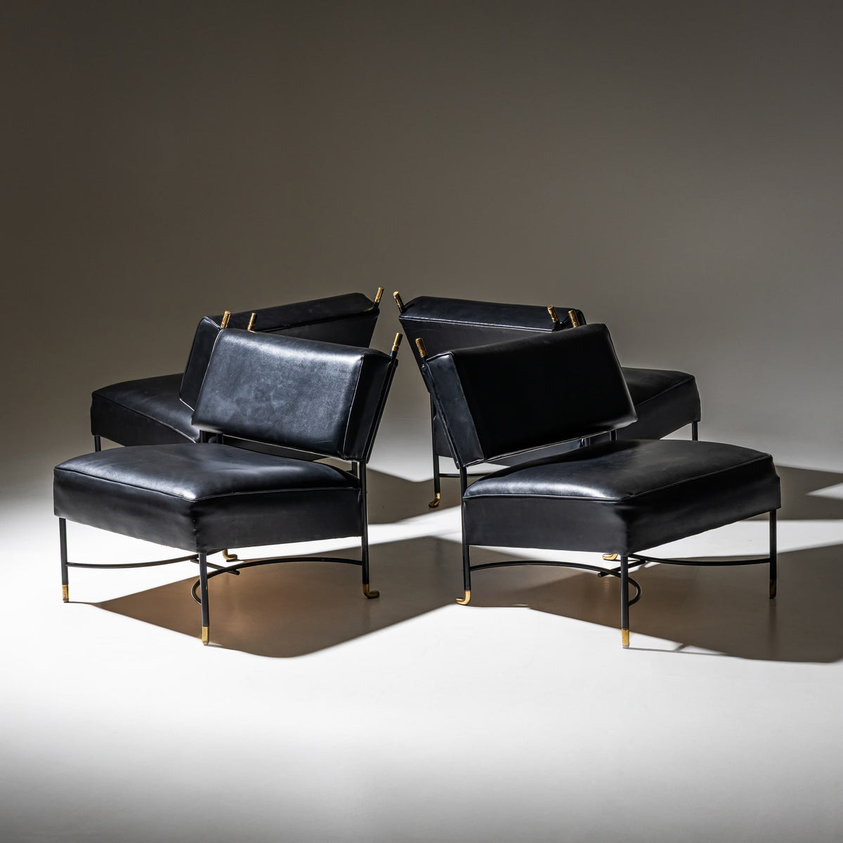 Vier Lounge-Sessel, Luigi Caccia Dominioni zugeschrieben, Italien, 1960er Jahre