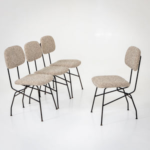 Vier Stühle, Modell Cocorita, von Gastone Rinaldi für Rima, Italien 1950er Jahre