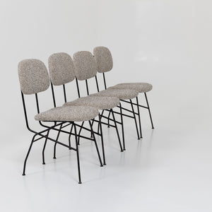 Four Chairs, Cocorita model, by Gastone Rinaldi for Rima, Italy 1950s
