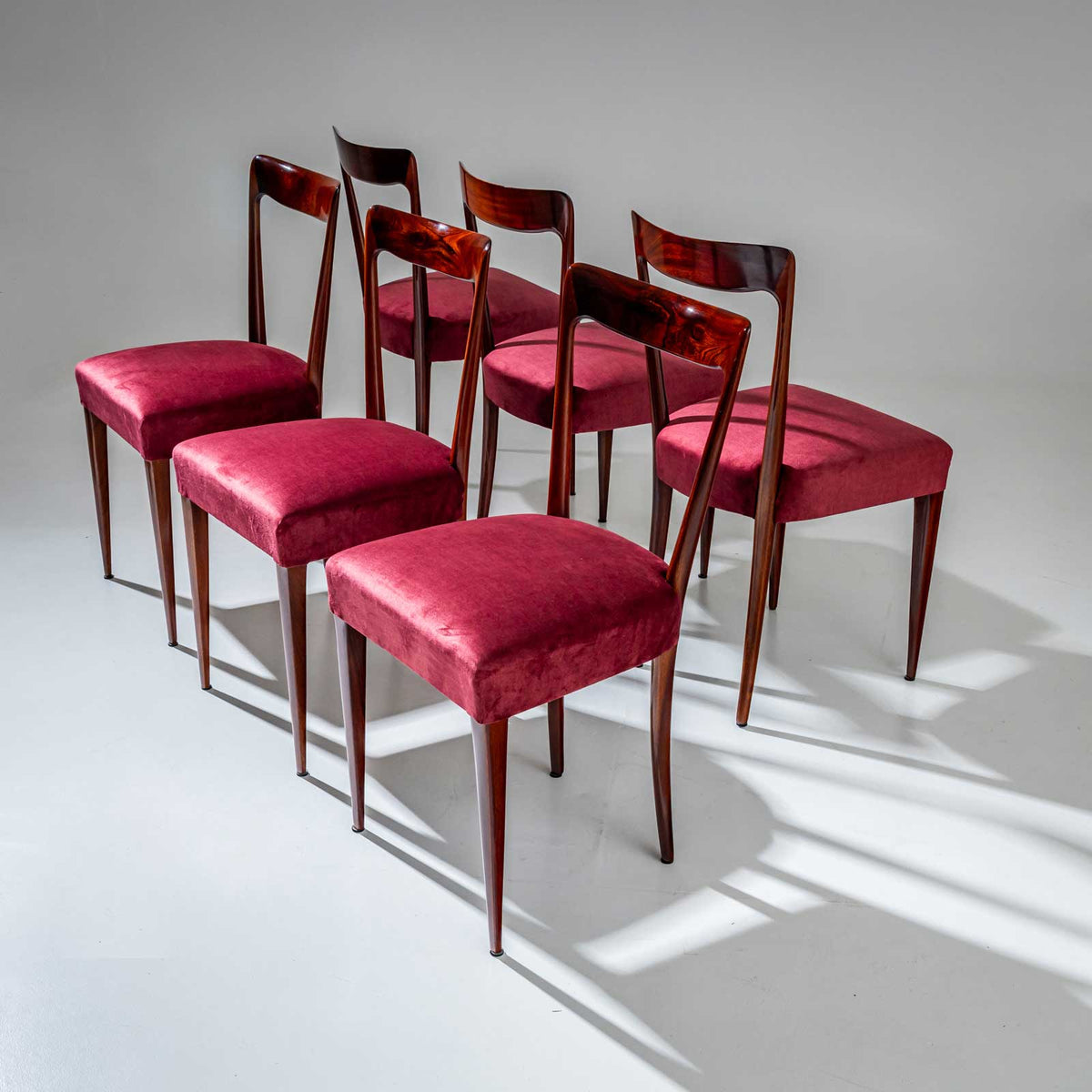 Set of six Side Chairs, Italy 1940s
