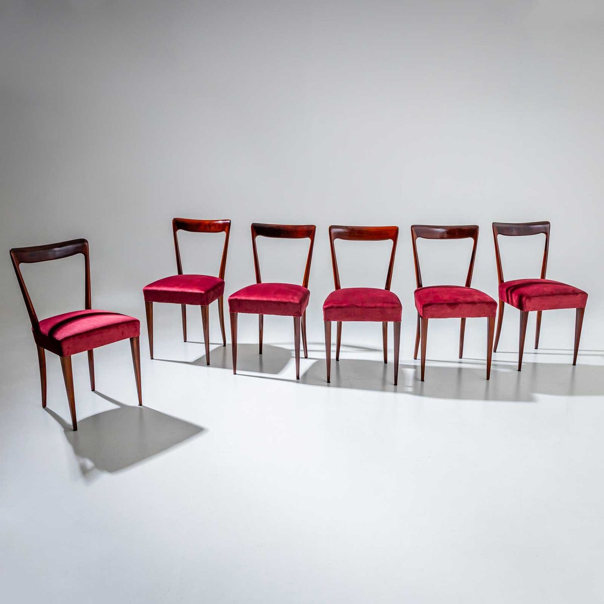 Set of six Side Chairs, Italy 1940s
